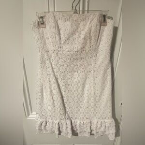 Lilly Pulitzer White Eyelet Strapless Dress